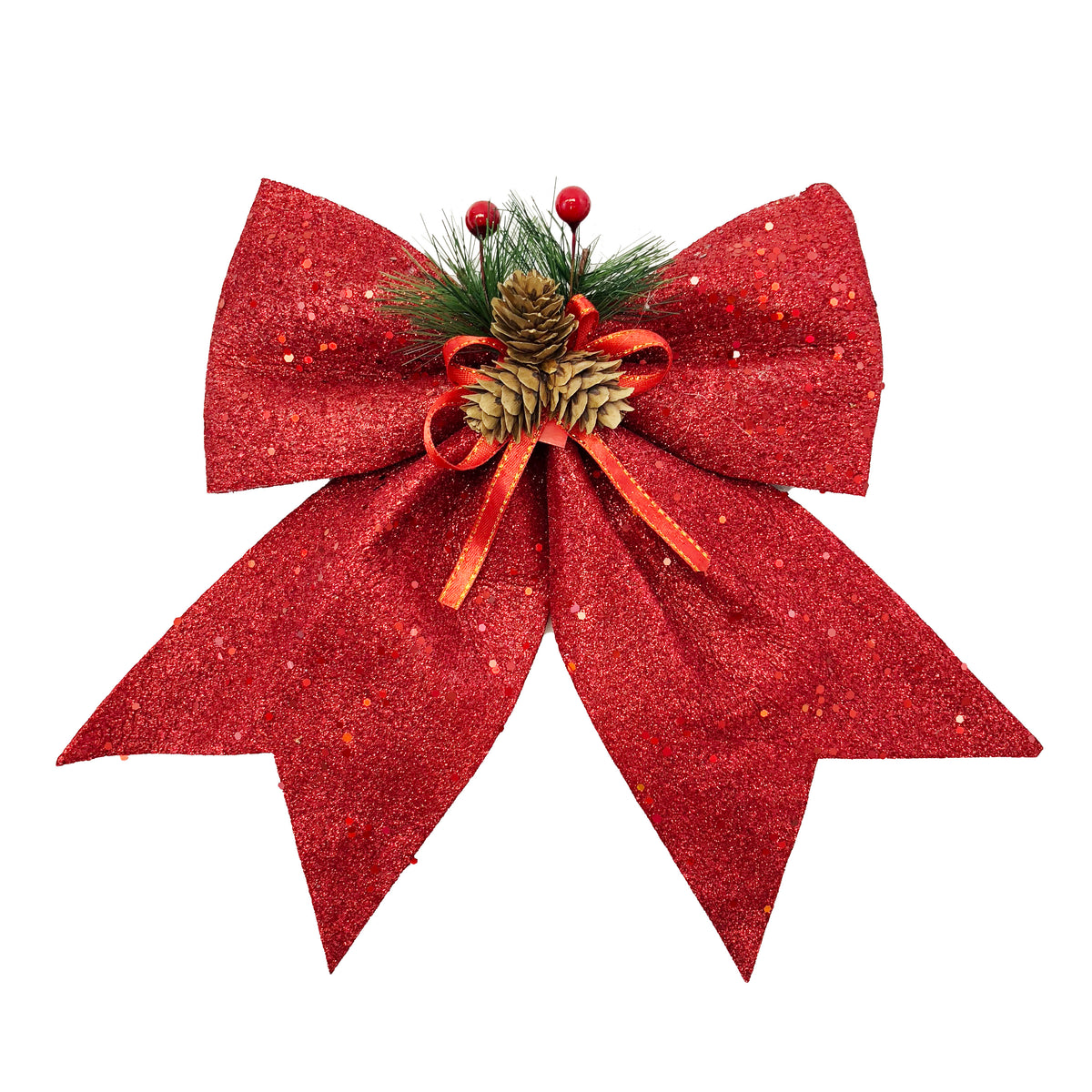 Allgala Christmas Decorative Bows for Wreaths, Garlands & Christmas Trees – Red