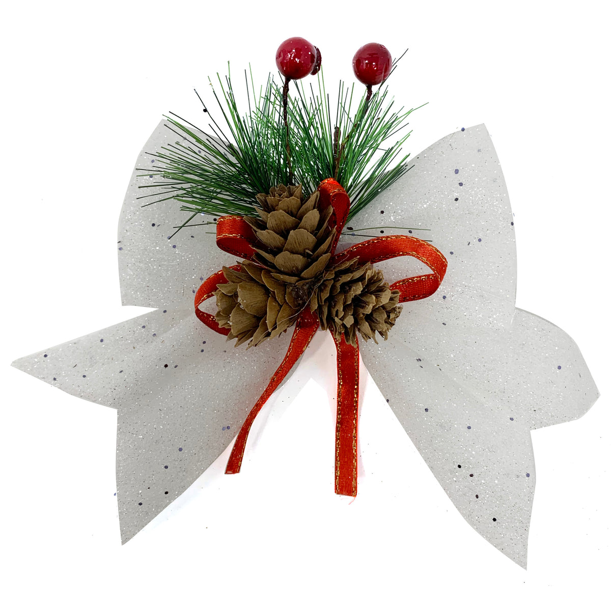 Allgala Christmas Decorative Bows for Wreaths, Garlands & Christmas Trees – White