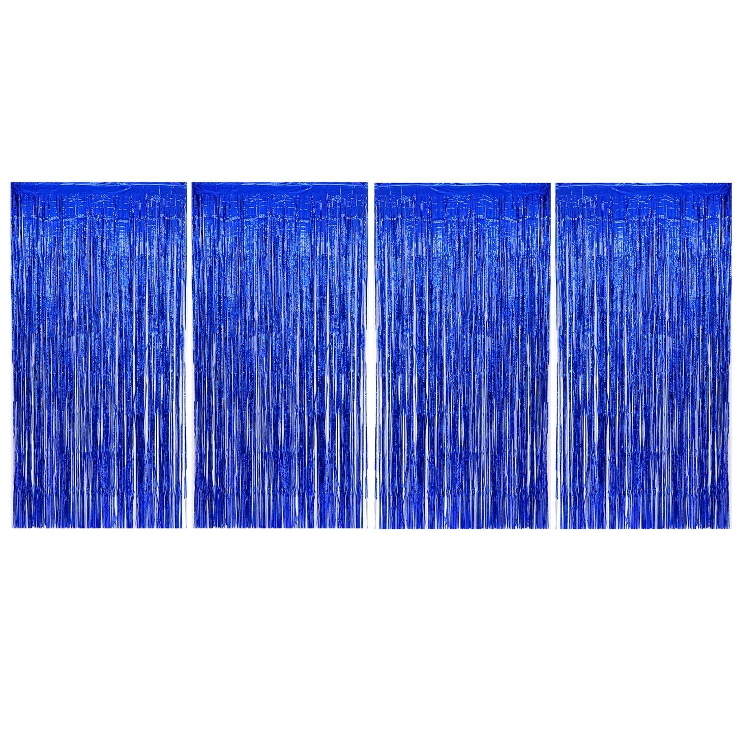 Allgala Back Drop 4PK (3x1 M) 9.7FT x 3.2FT Metalic Tinsel Party Photo Backdrop Curtains Door Fringe