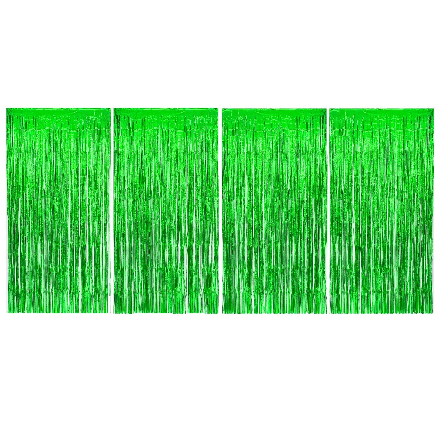 Allgala Back Drop 4PK (3x1 M) 9.7FT x 3.2FT Metalic Tinsel Party Photo Backdrop Curtains Door Fringe