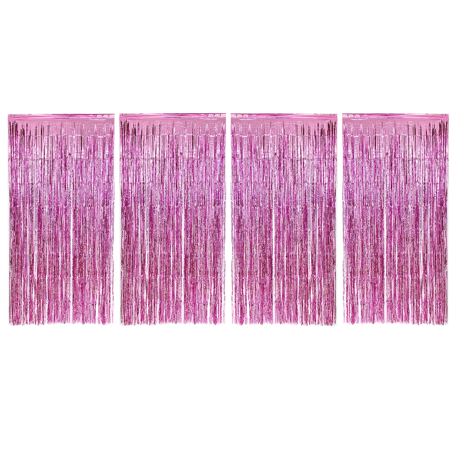 Allgala Back Drop 4PK 2Mx1M 6.5FT x 3.2FT Metallic Tinsel Party Photo Backdrop Curtains Door Fringe