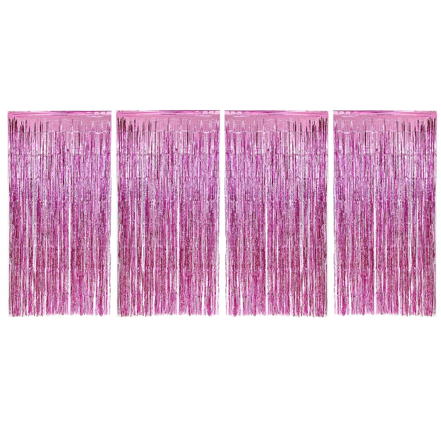 Allgala Back Drop 4PK (3x1 M) 9.7FT x 3.2FT Metalic Tinsel Party Photo Backdrop Curtains Door Fringe
