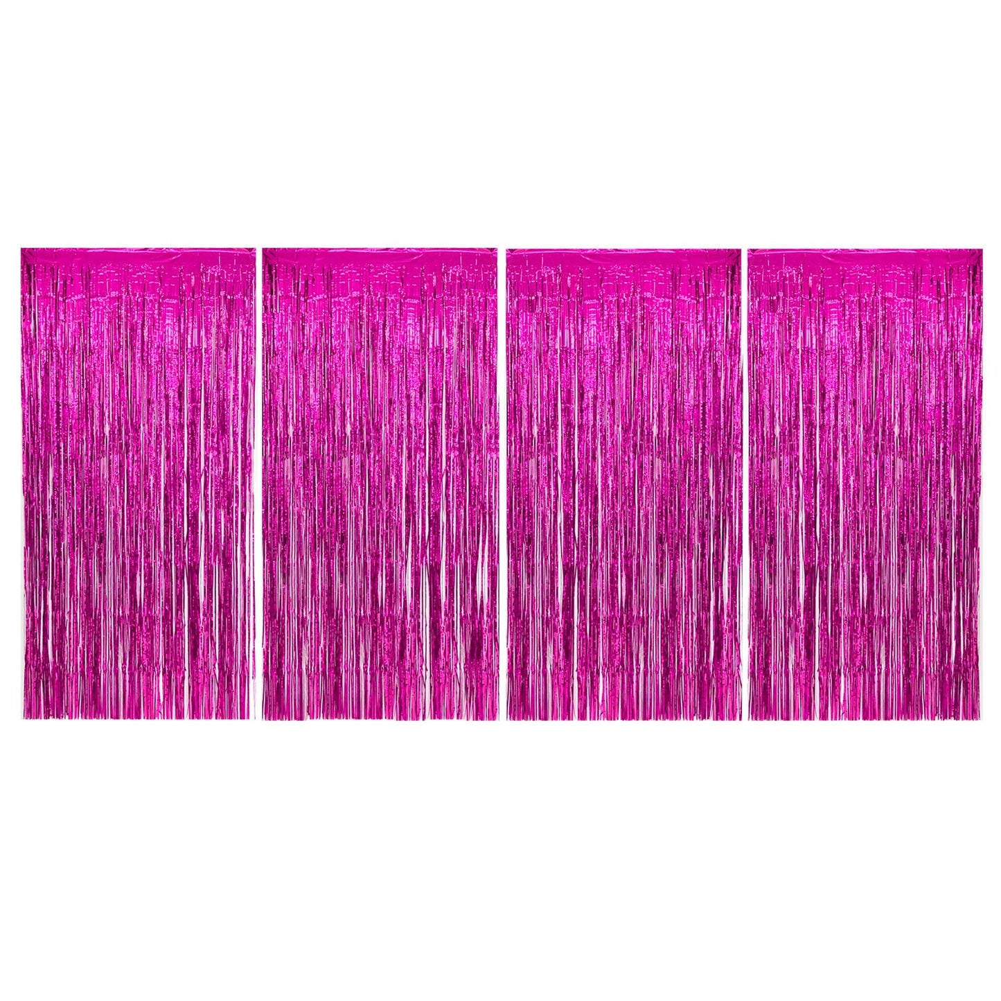Allgala Back Drop 4PK (3x1 M) 9.7FT x 3.2FT Metalic Tinsel Party Photo Backdrop Curtains Door Fringe