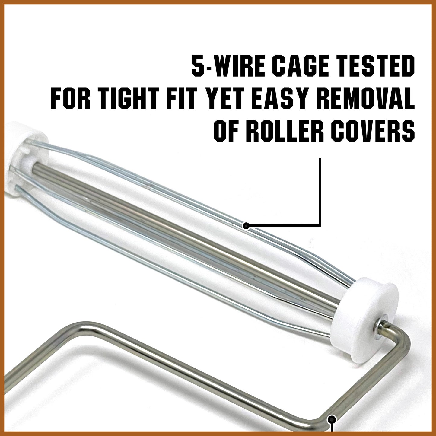 Allgala Paint Roller Frame 9 Inch Easy Quick Release Non-Slip Smooth Heavy Duty - TH10321