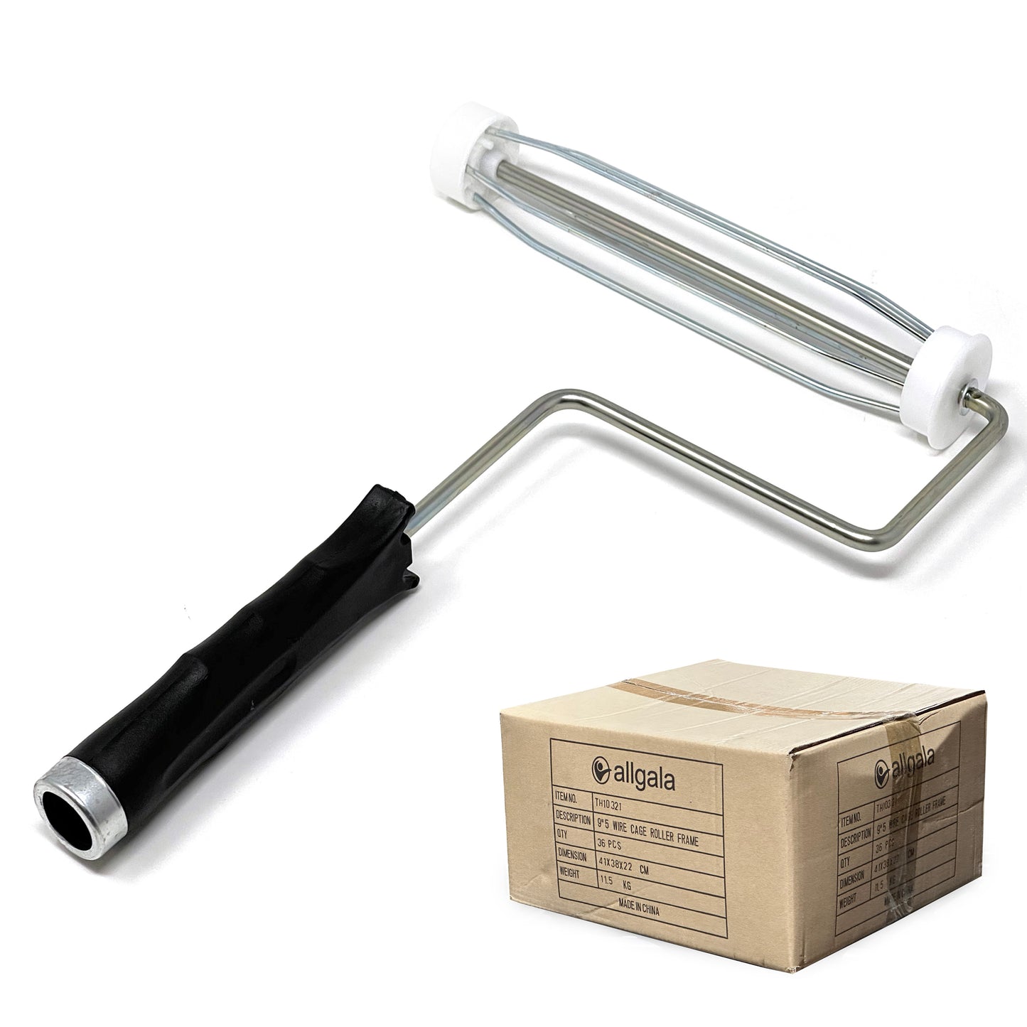 Allgala Paint Roller Frame 9 Inch Easy Quick Release Non-Slip Smooth Heavy Duty - TH10321