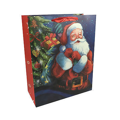 Allgala 12-PC Premium Christmas Gift Bags, 9" glitter