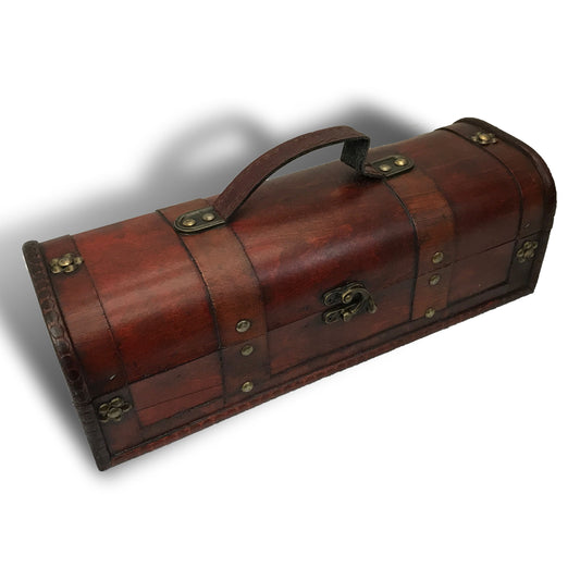 Allgala Wooden Wine Bottle Box with Antique Finish, Wood