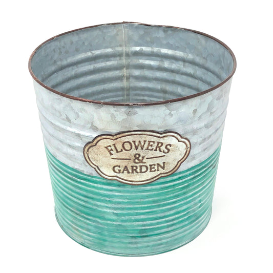Galvanized Planter Pot Indoor and Outdoor Decoration