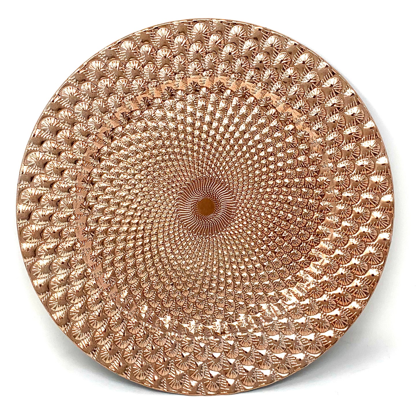 Allgala Charger Plates 13-Inch 6-Pack Plastic Peacock Style Round Charger Plates