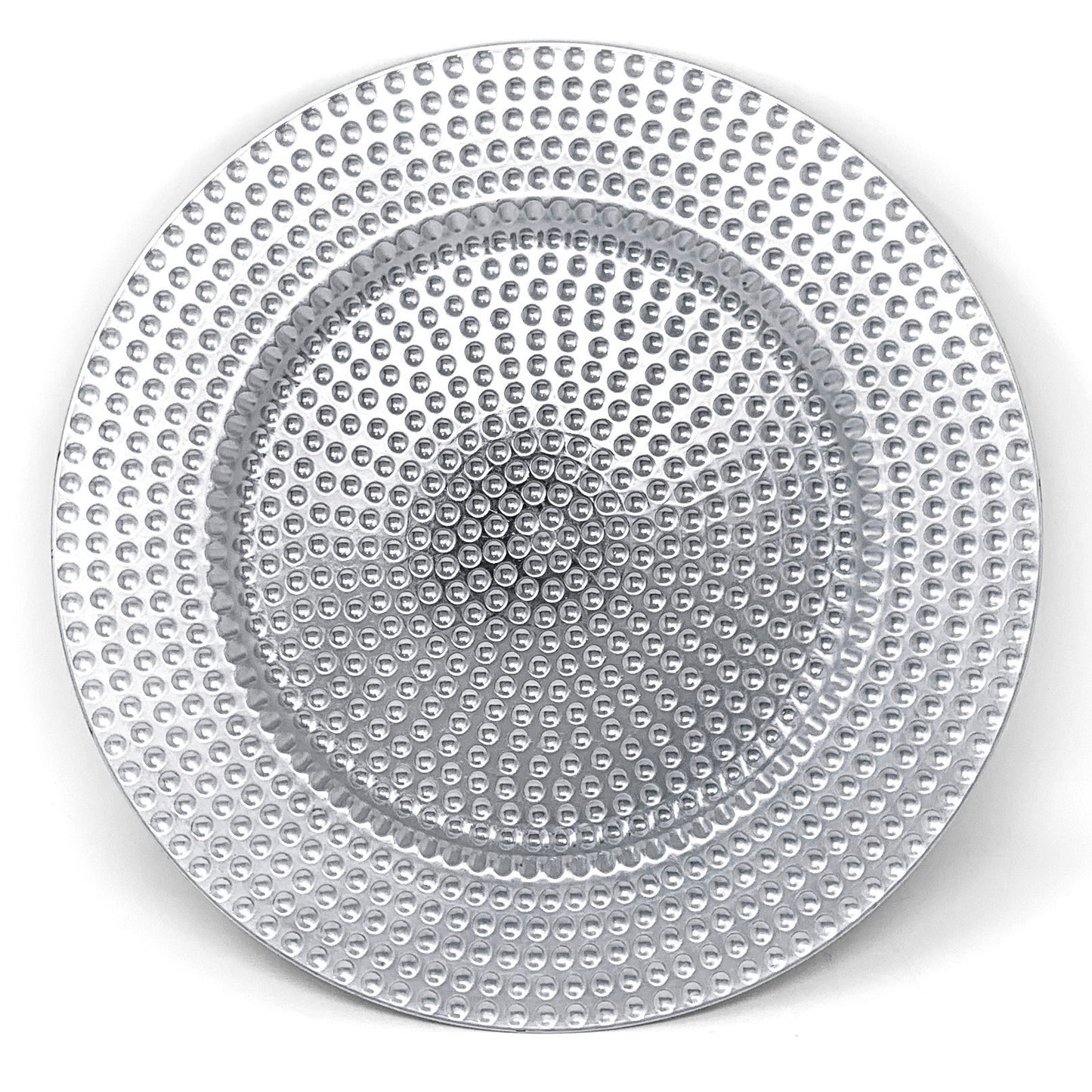 Allgala Charger Plates 13-Inch 6-Pack Plastic Hammered Round Charger Plates