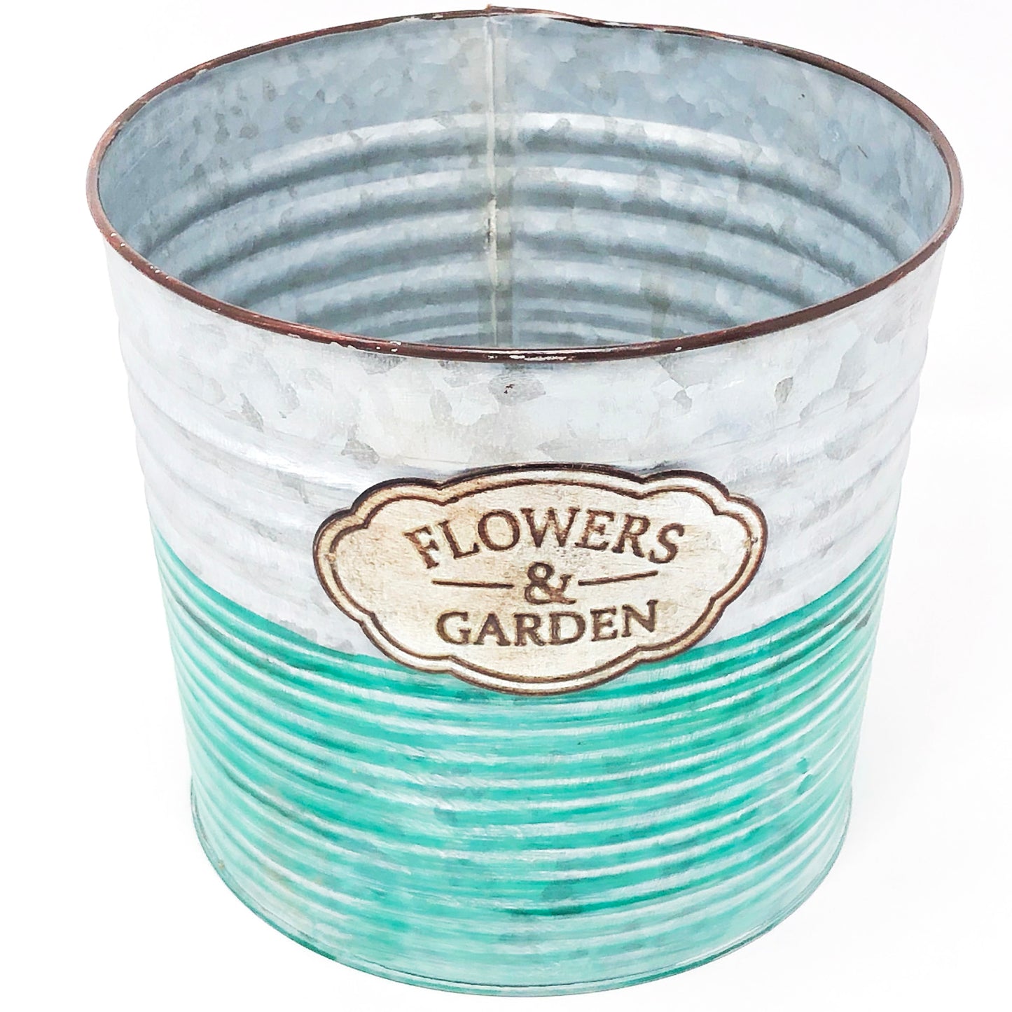 Galvanized Planter Pot Indoor and Outdoor Decoration