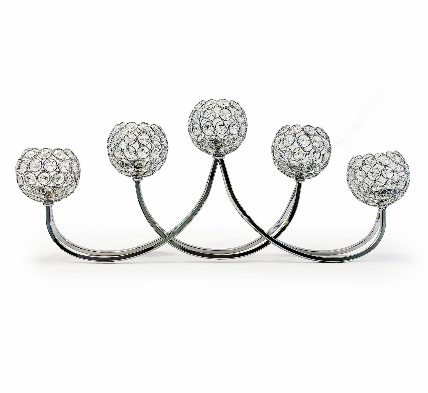 Allgala 5 Bowls Tea-light Crystal Candelabra Candle Holder