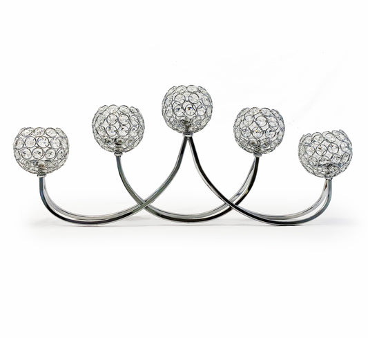 Allgala 5 Bowls Tea-light Crystal Candelabra Candle Holder