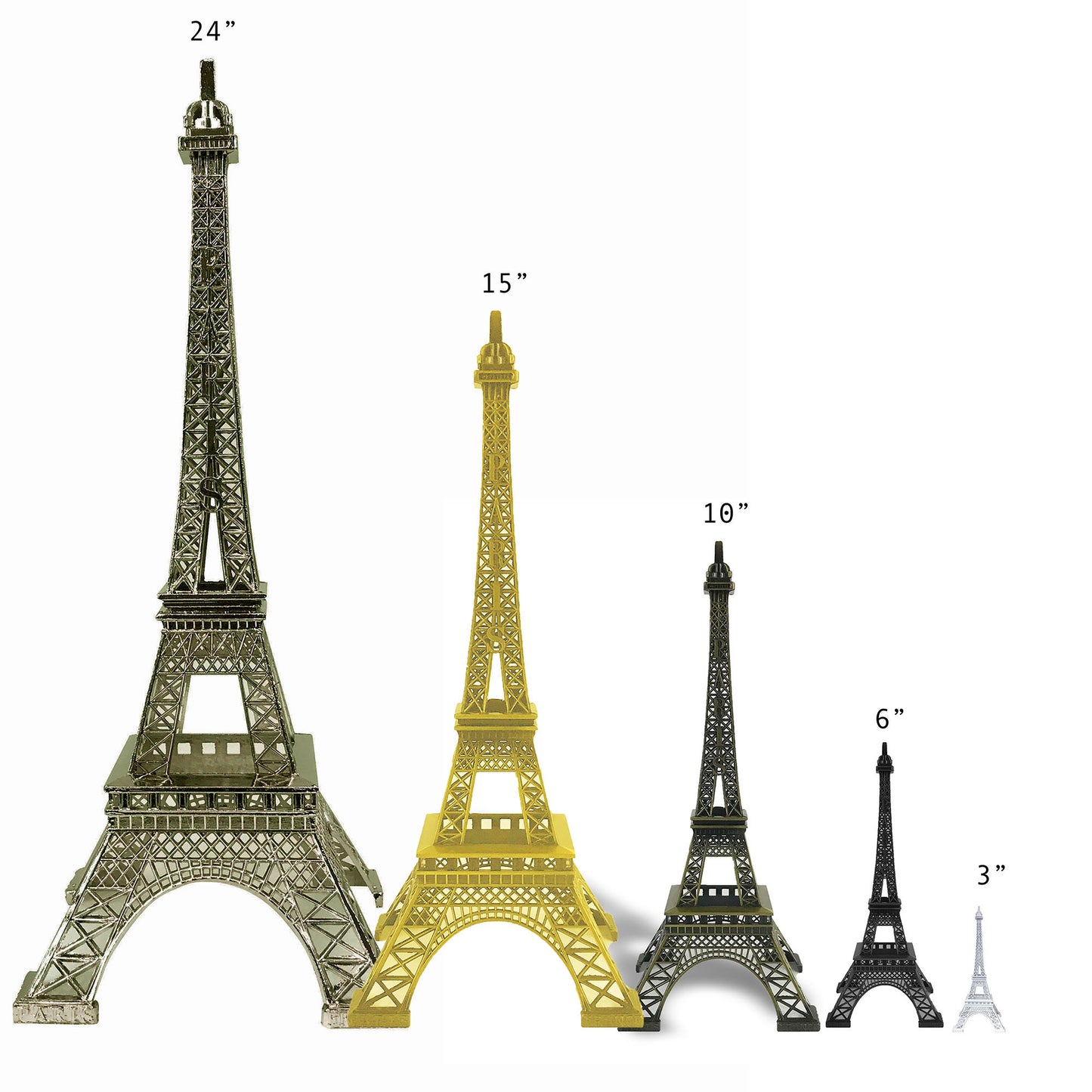 Allgala Eiffel Tower 10" Statue Decor Alloy Metal Eiffel Tower Decoration Statue