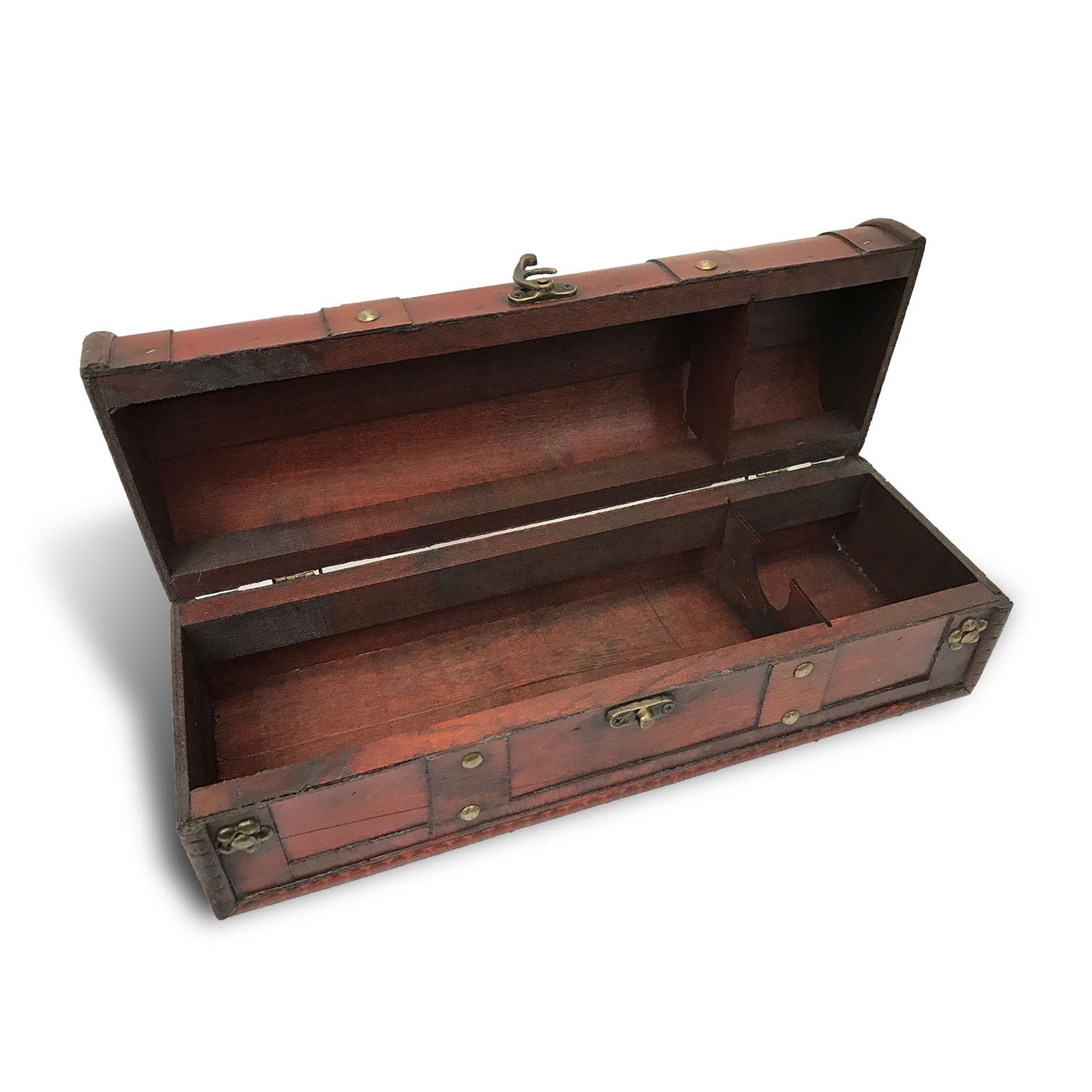 Allgala Wooden Wine Bottle Box with Antique Finish, Wood