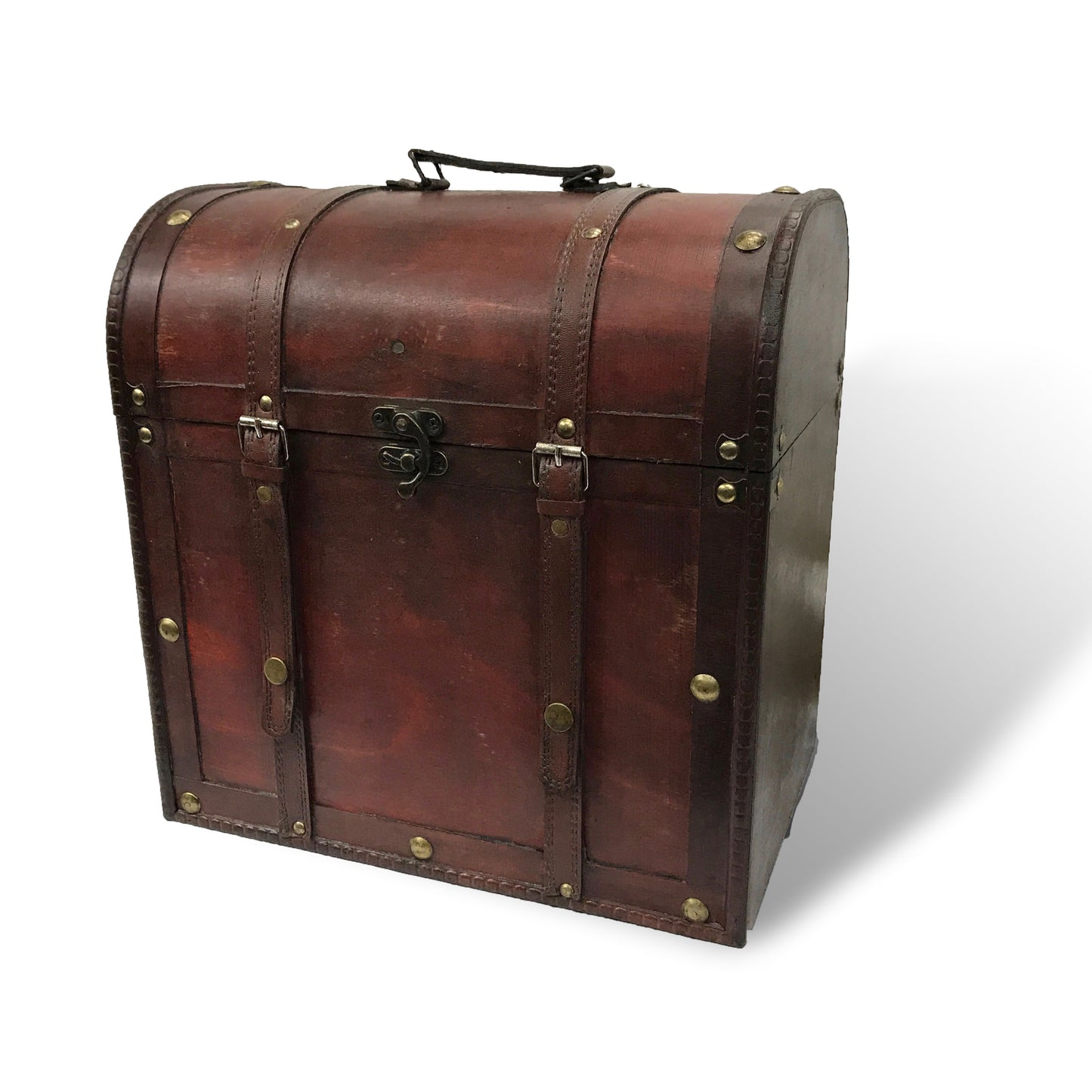Allgala Wooden Wine 6-Bottle Chest with Antique Finish
