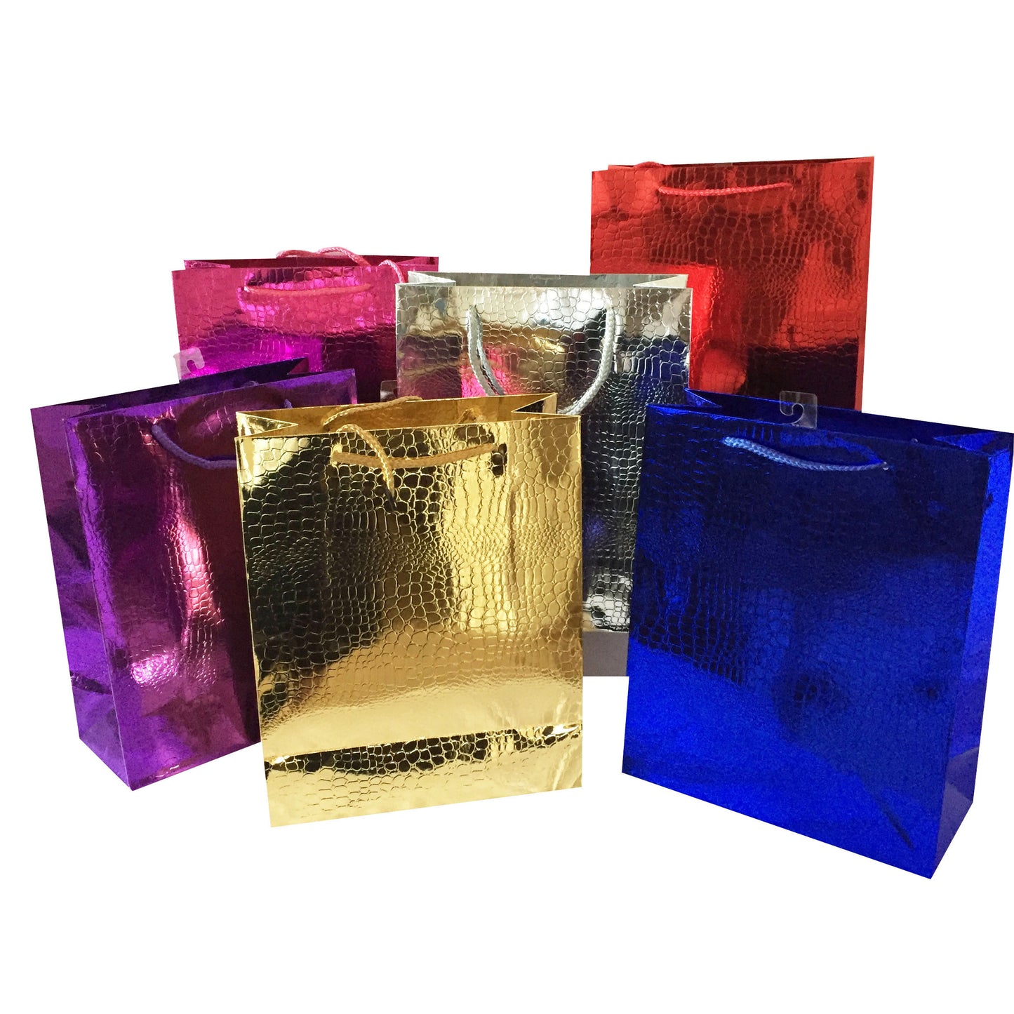 Allgala 12-pc Everyday Gift bags Croc Skin Embossed