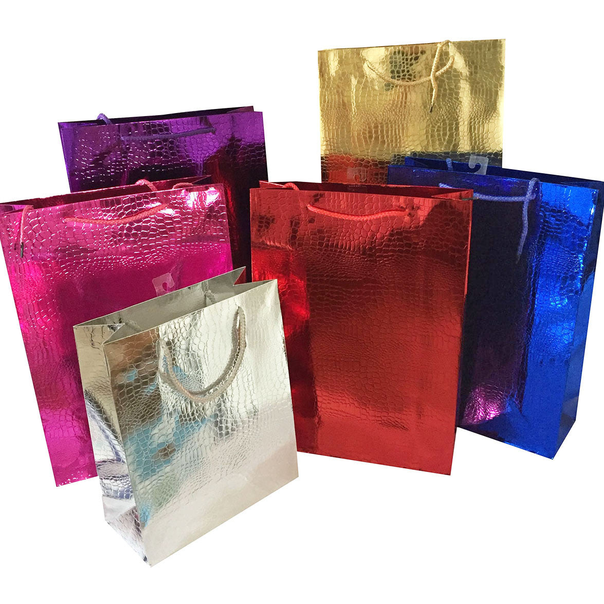Allgala 12-pc Everyday Gift bags Croc Skin Embossed