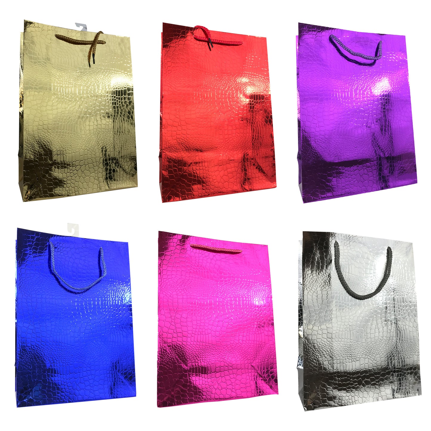 Allgala 12-pc Everyday Gift bags Croc Skin Embossed