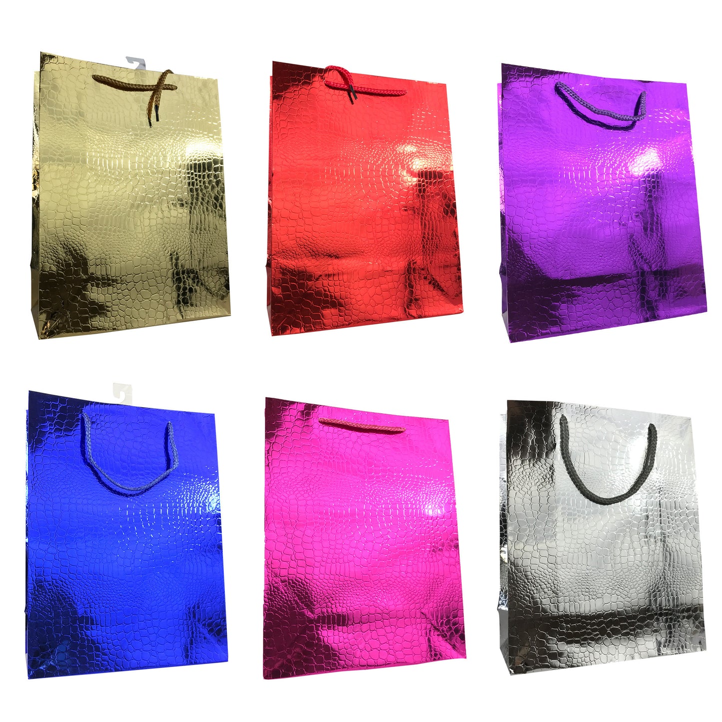 Allgala 12-pc Everyday Gift bags Croc Skin Embossed