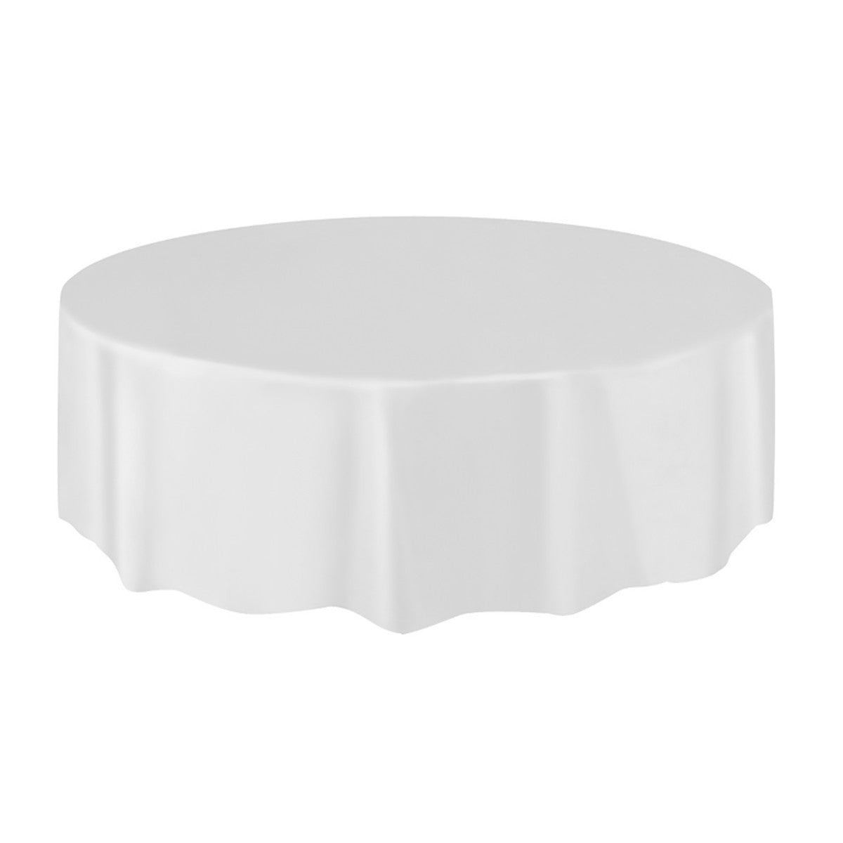 Allgala Table Cover 12-PK Premium Medium Duty Disposable 84" Round Plastic Tablecloth