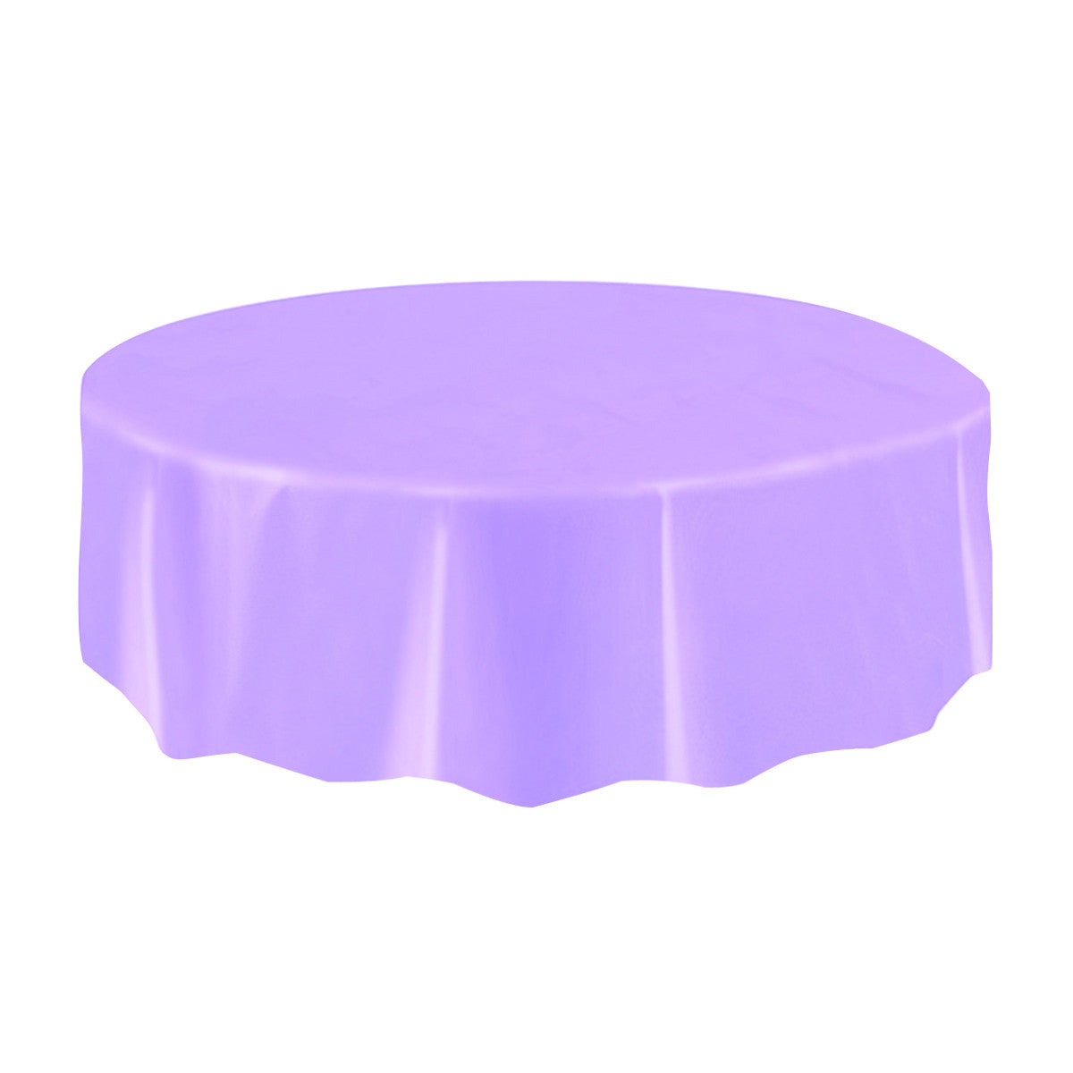 Allgala Table Cover 12-PK Premium Medium Duty Disposable 84" Round Plastic Tablecloth