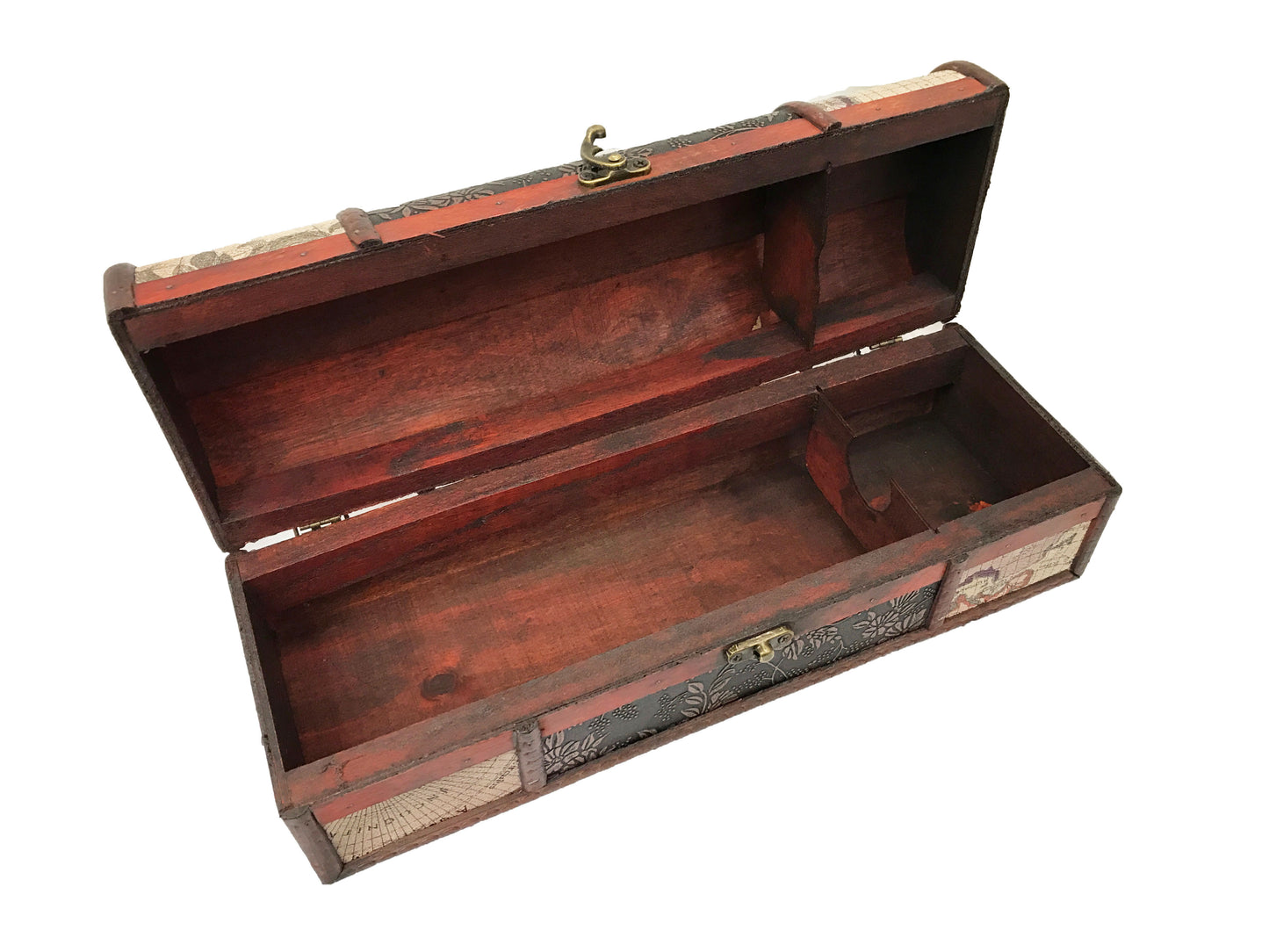 Allgala Wooden Wine Bottle Box with Antique Finish