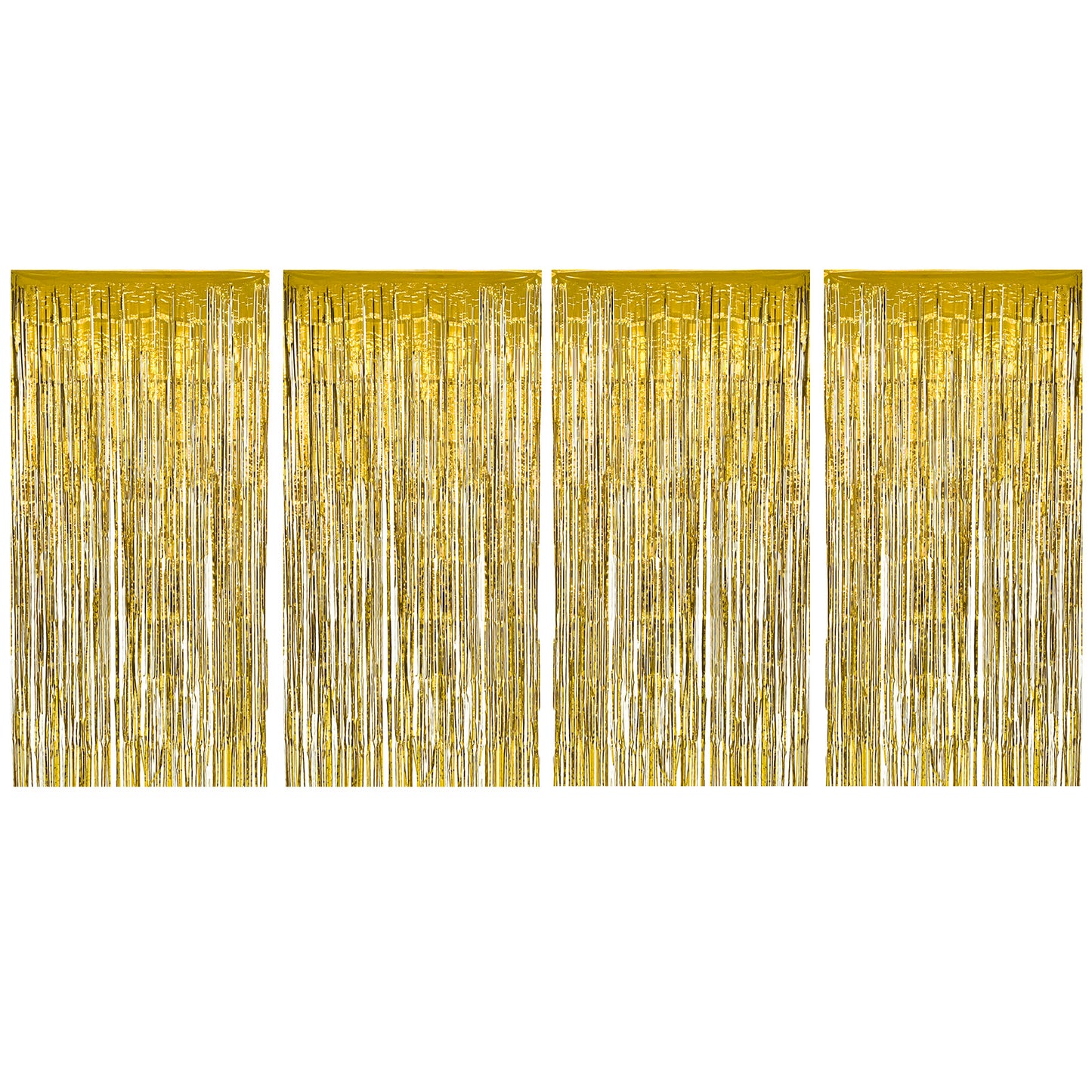 Allgala Tinsel Backdrop 4PK 6.5FT x 3.2FT (2Mx1M) Metallic Photo Backdrop Curtains Door Fringe Decor