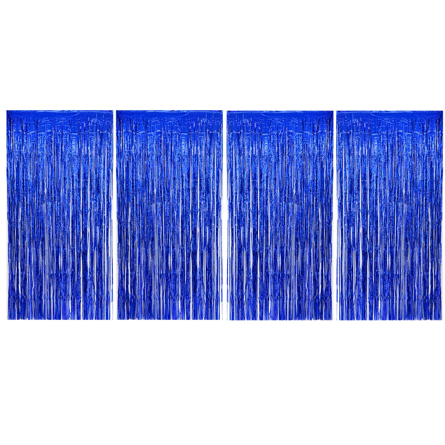 Allgala Tinsel Backdrop 4PK 6.5FT x 3.2FT (2Mx1M) Metallic Photo Backdrop Curtains Door Fringe Decor