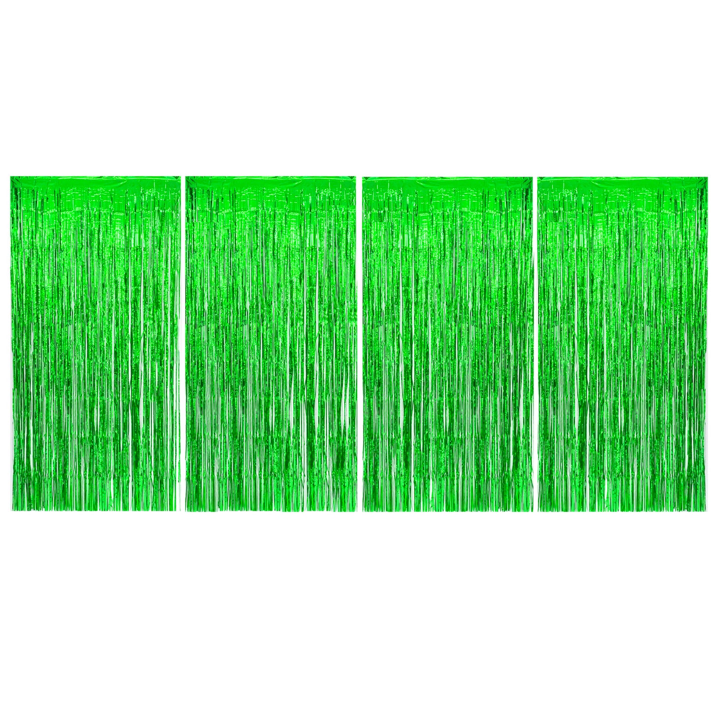 Allgala Tinsel Backdrop 4PK 6.5FT x 3.2FT (2Mx1M) Metallic Photo Backdrop Curtains Door Fringe Decor