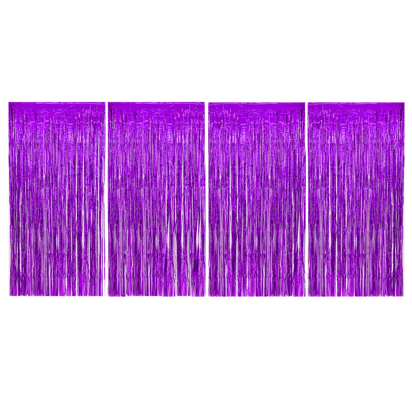 Allgala Tinsel Backdrop 4PK 6.5FT x 3.2FT (2Mx1M) Metallic Photo Backdrop Curtains Door Fringe Decor