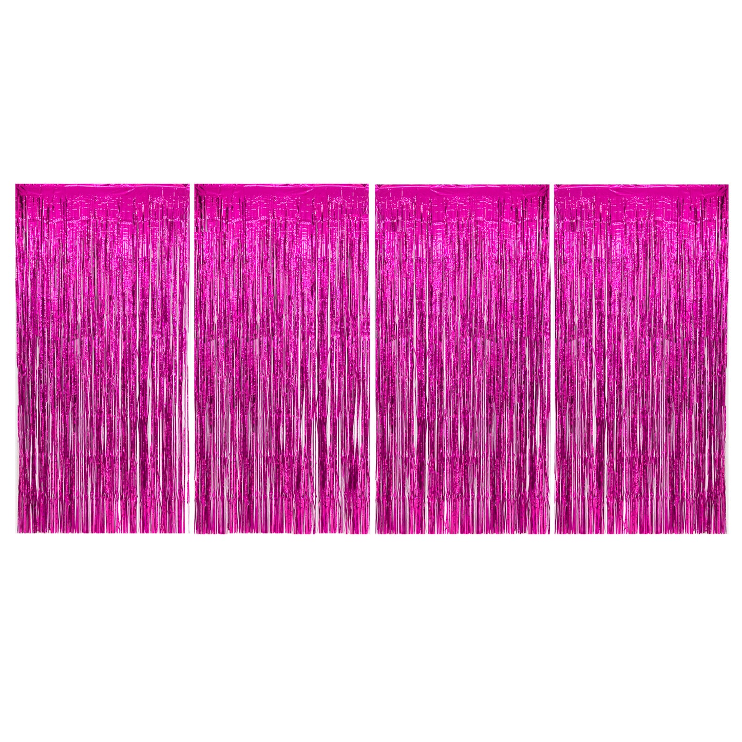 Allgala Tinsel Backdrop 4PK 6.5FT x 3.2FT (2Mx1M) Metallic Photo Backdrop Curtains Door Fringe Decor