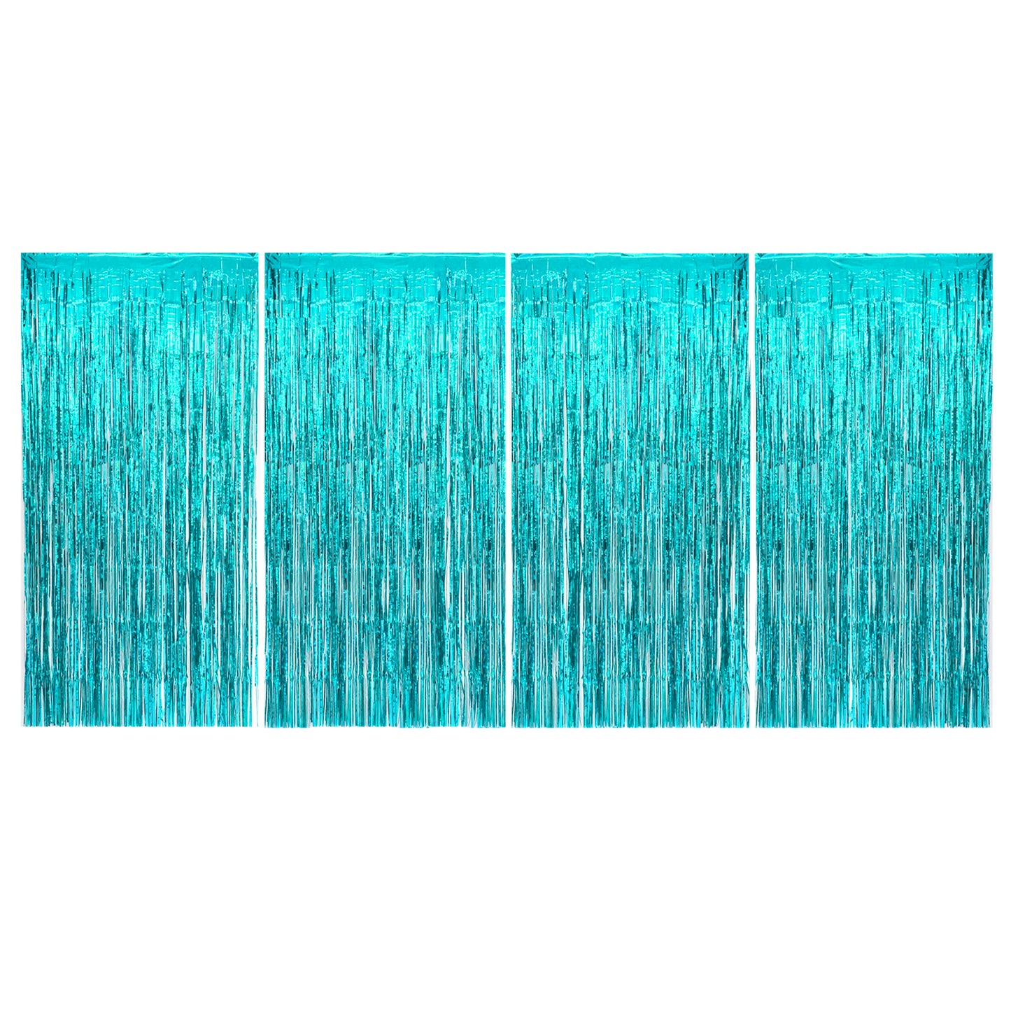 Allgala Tinsel Backdrop 4PK 6.5FT x 3.2FT (2Mx1M) Metallic Photo Backdrop Curtains Door Fringe Decor