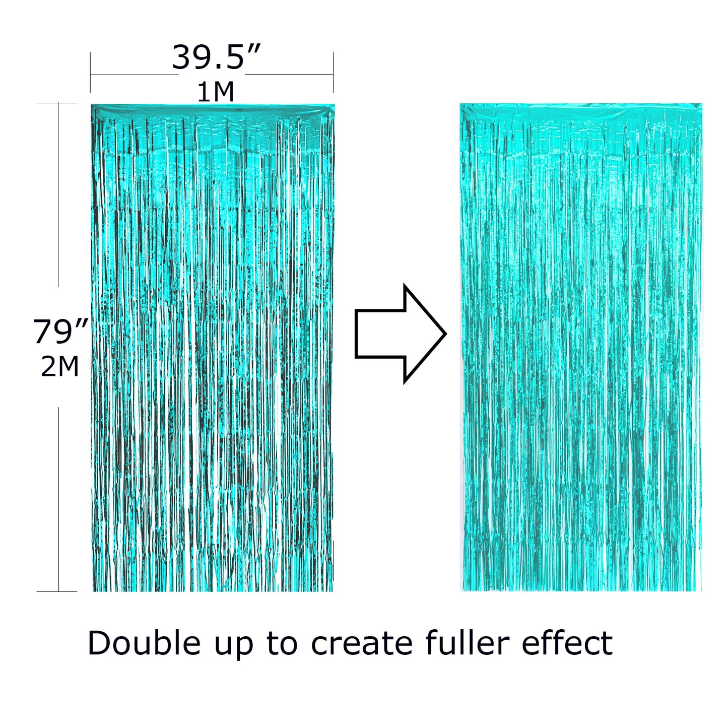 Allgala Tinsel Backdrop 4PK 6.5FT x 3.2FT (2Mx1M) Metallic Photo Backdrop Curtains Door Fringe Decor