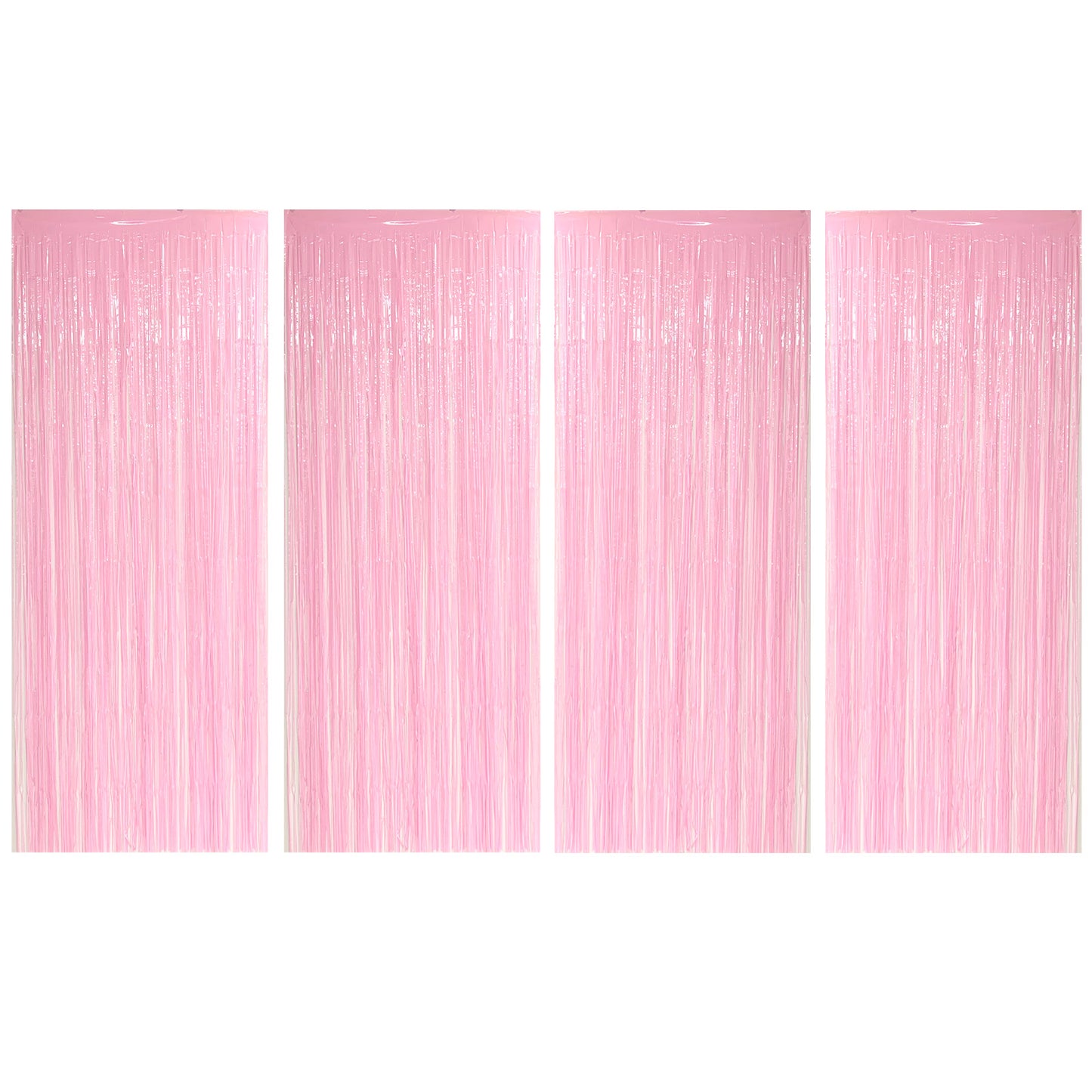 Allgala Back Drop 4PK 2Mx1M 6.5FT x 3.2FT Metallic Tinsel Party Photo Backdrop Curtains Door Fringe