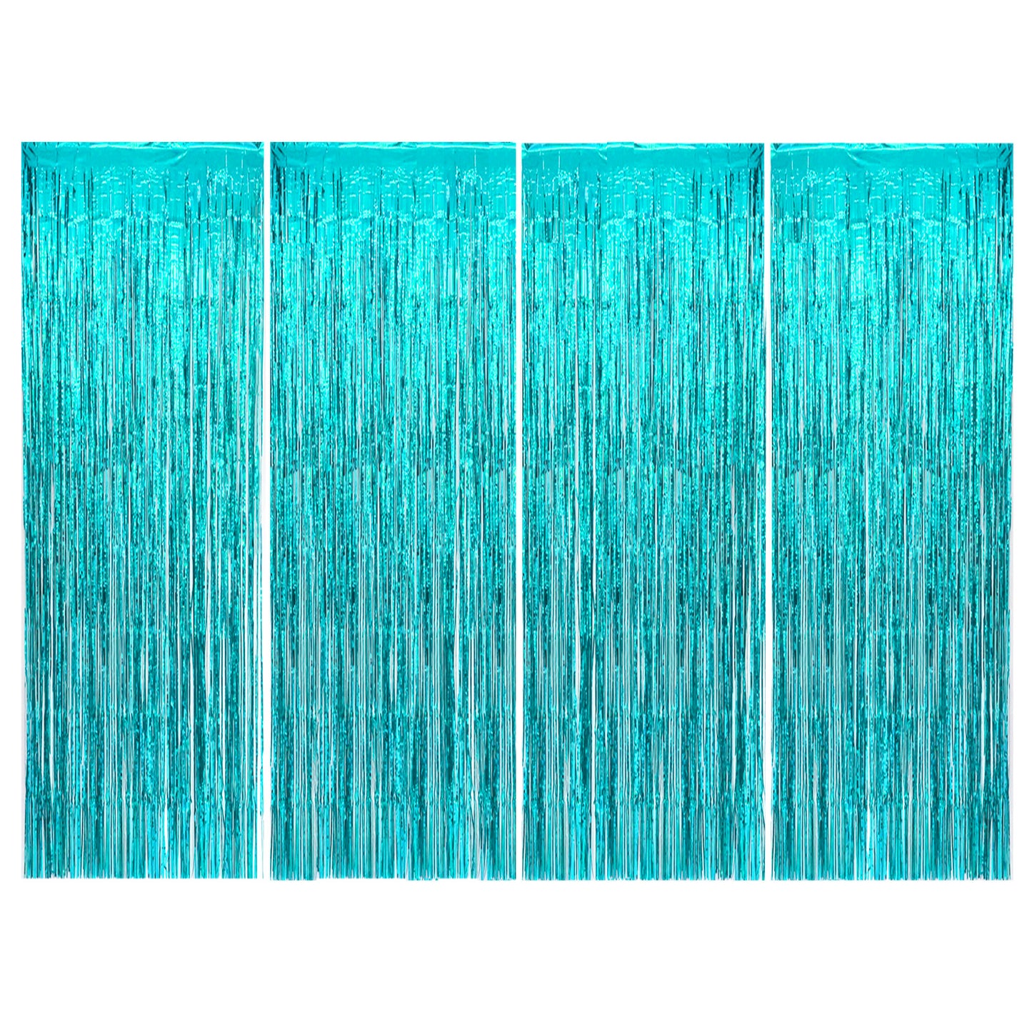 Allgala Back Drop 4PK (3x1 M) 9.7FT x 3.2FT Metalic Tinsel Party Photo Backdrop Curtains Door Fringe