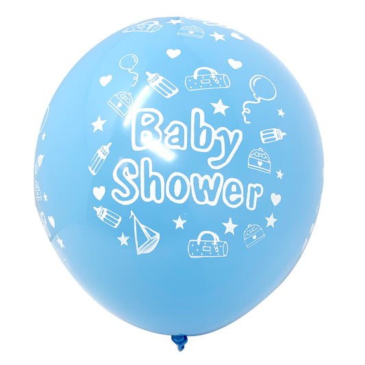 Allgala Balloons "Baby Shower" 12" 100 Count Helium Grade Premium Printed Latex Balloons