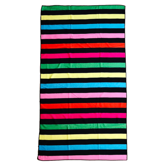 Allgala Oversize 40"x70" Microfiber Beach Towel, Stripe-BT81102