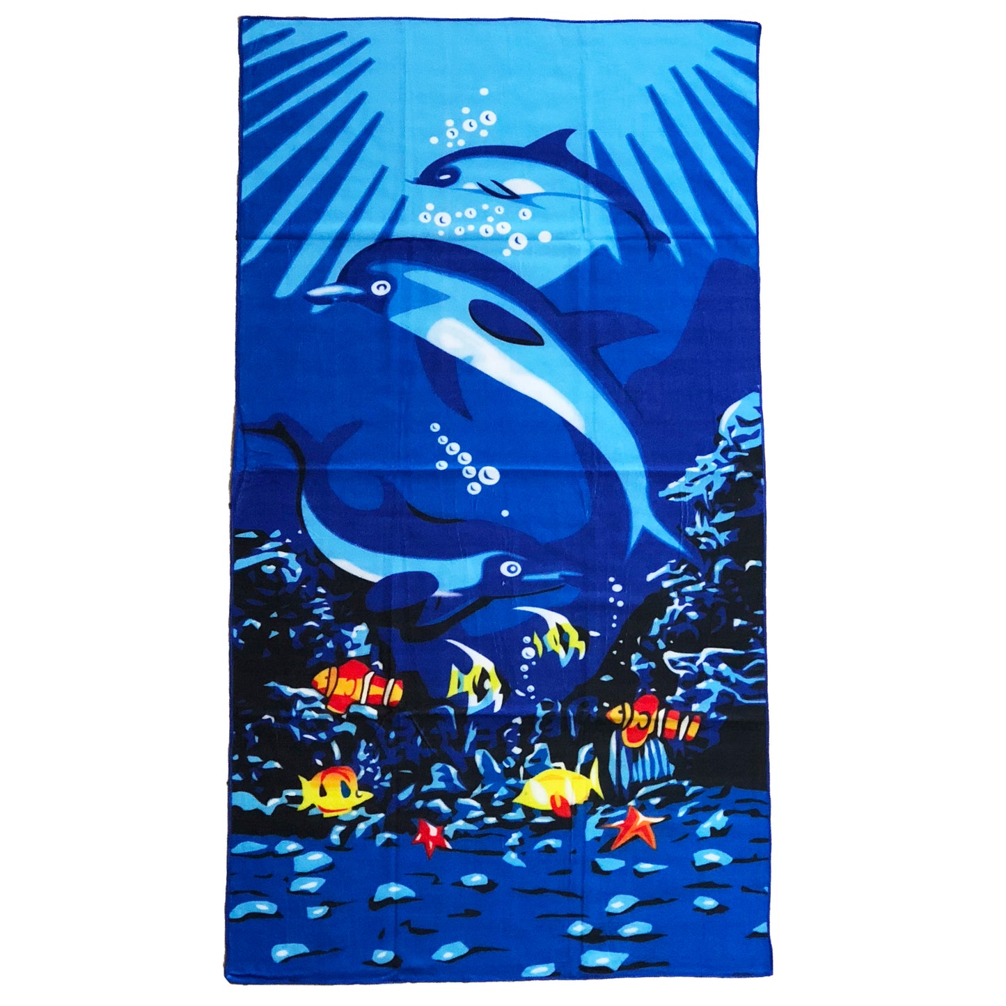 Allgala Oversize 40"x70" Microfiber Beach Towel, Dolphin - BT81107