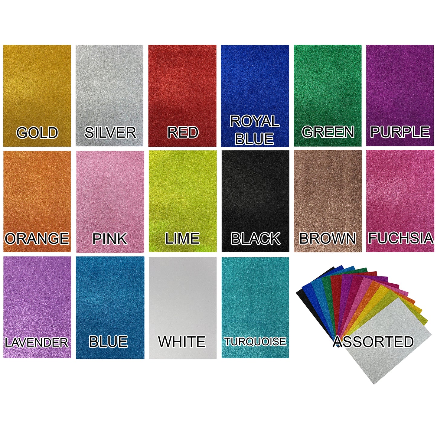 Allgala Foam Sheet 12 Pack Glitter EVA Foam Paper 8" x 12" Sheets for Kids Art Project, Cosplay Costume, Arts and Crafts