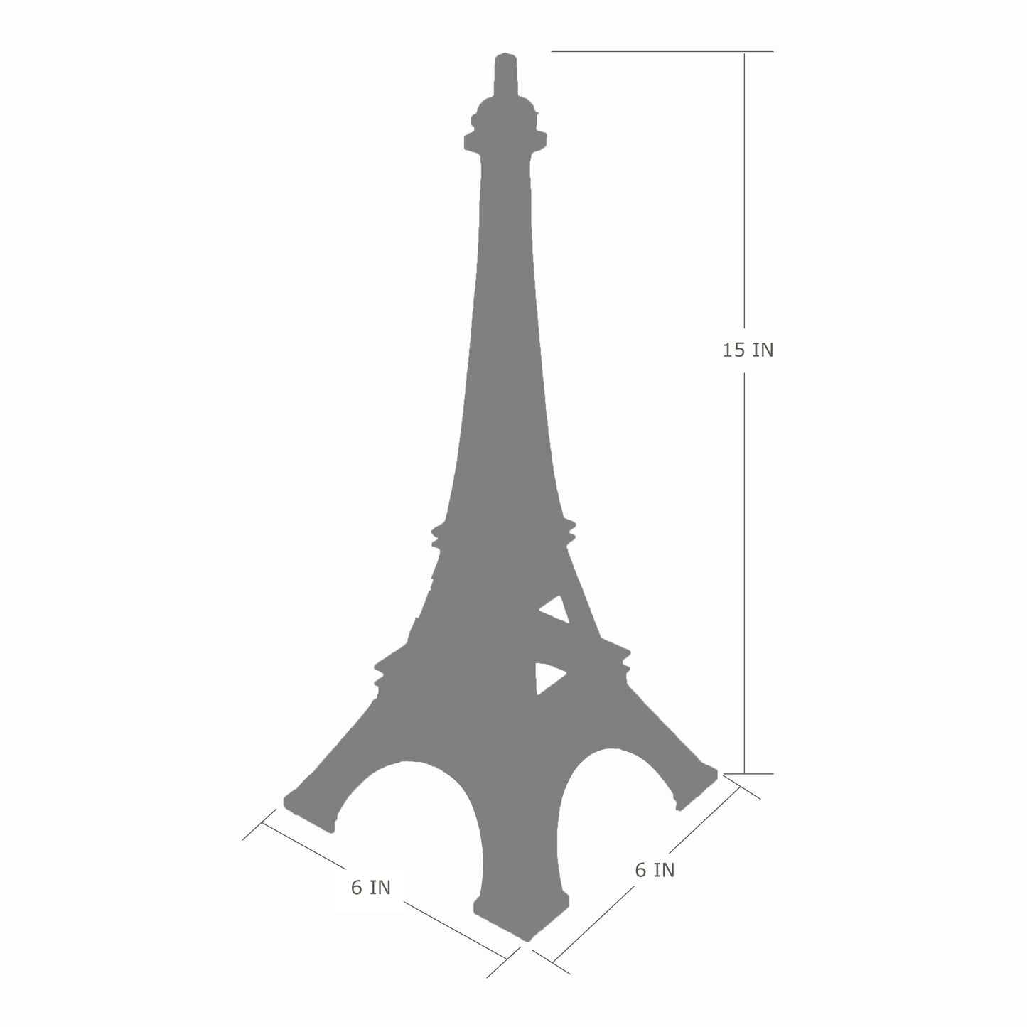 Allgala Eiffel Tower Statue 15 inch (38cm) Decor Alloy Metal