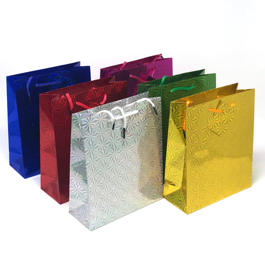 Allgala Gift Bags 12-PC Premium 157GSM Paper Hologram Gift Bags
