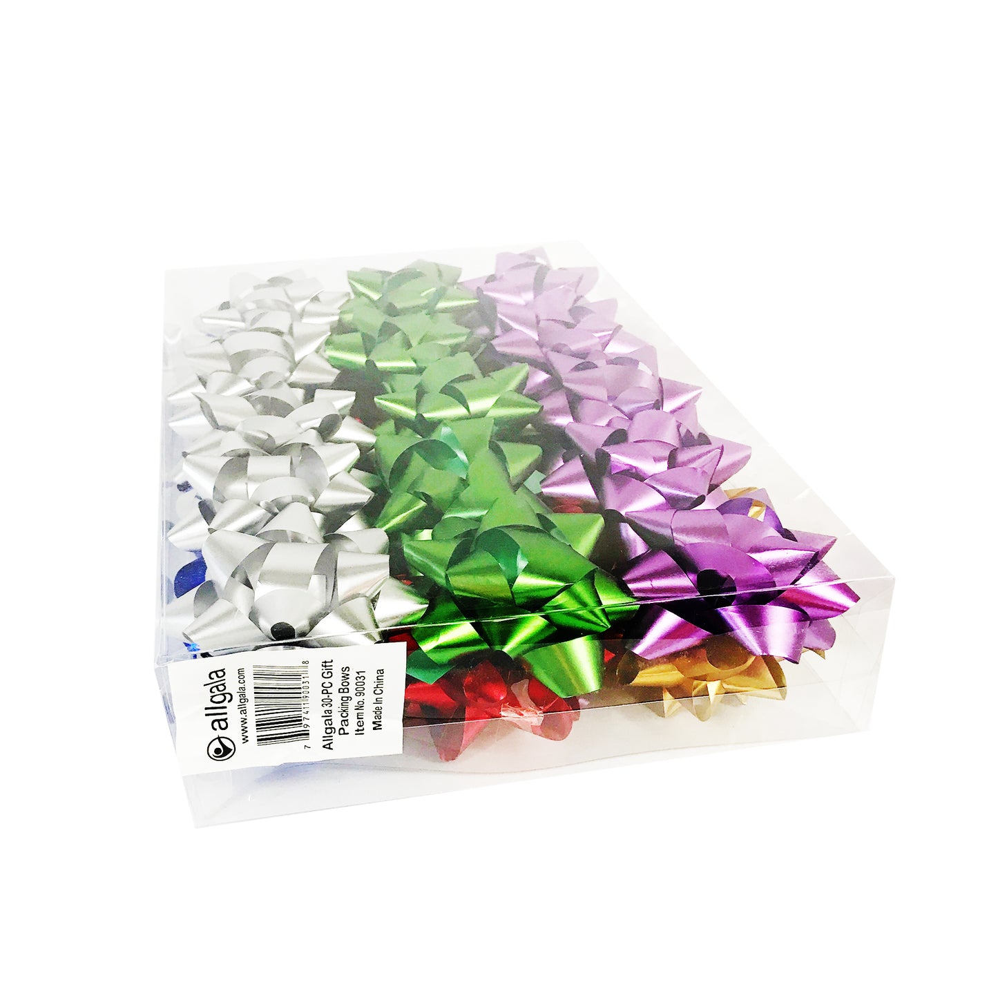 Allgala 30-pc Christmas Gift Wrapping Bows 6-Color Assorted