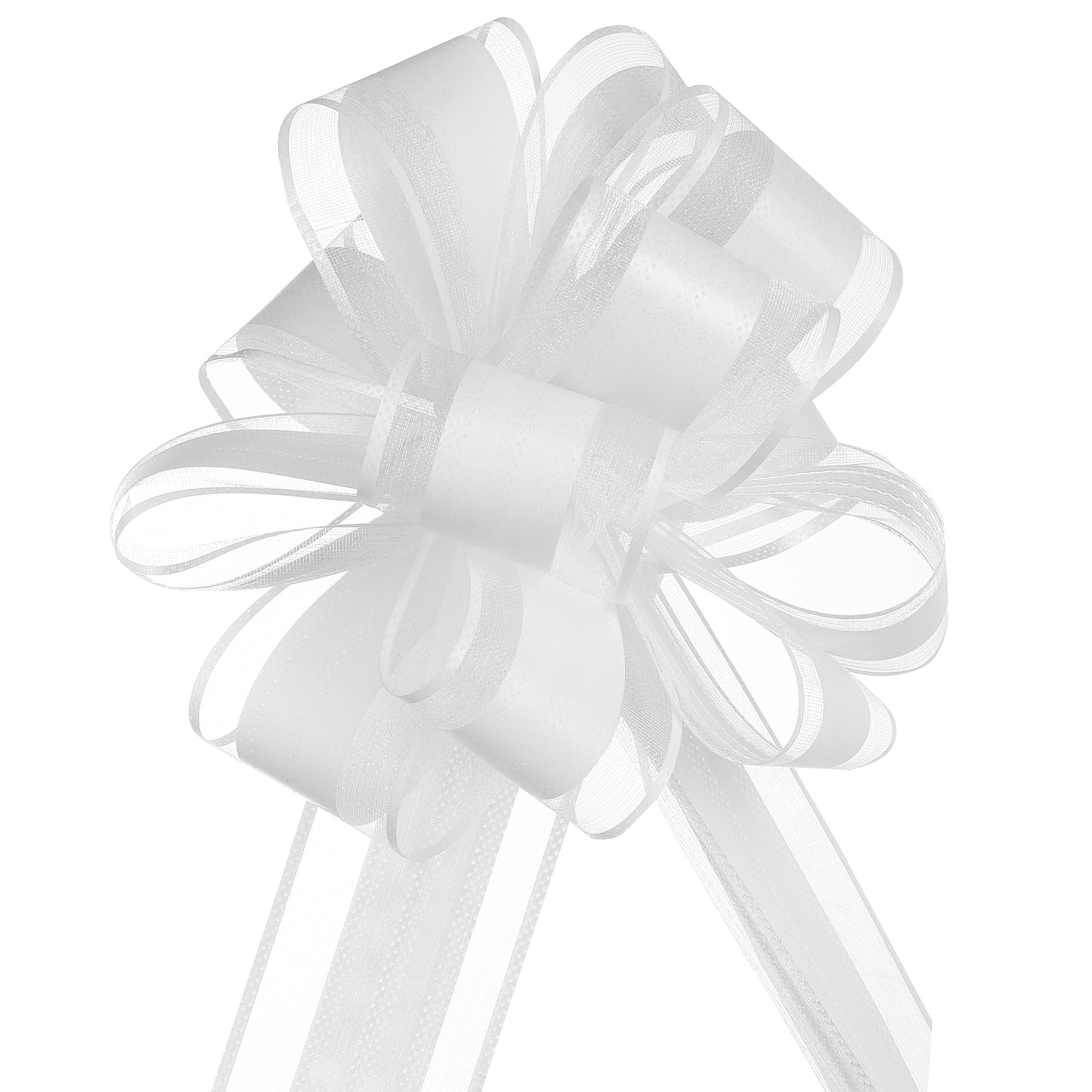Allgala Pull Bows 12 Pack 6" Large Everyday Gift Wrap Wedding Deco Pull Flower Bows