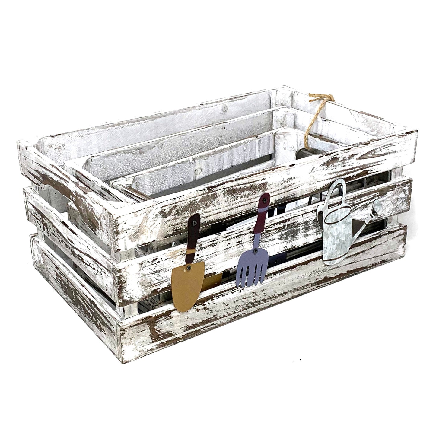 Allgala Planter Pot 3-PC Set Wooden Boxes Planter Trough for Flower/Storage/Display Boxes
