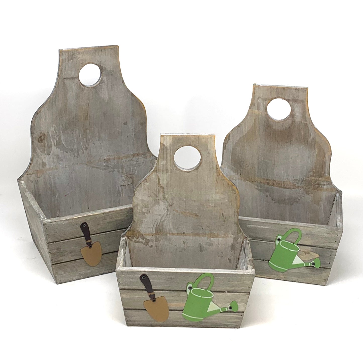 Allgala Planter Pot 3-PC Set Wooden Hanging Boxes Planter Trough for Flower/Storage/Display Boxes