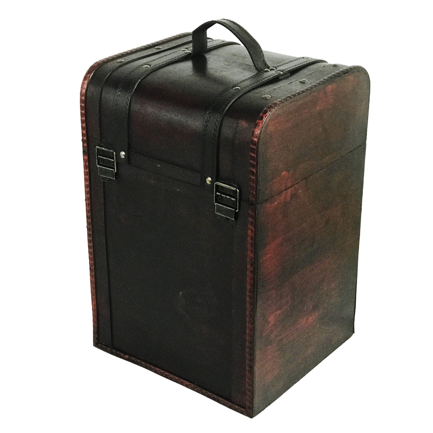 Allgala Wooden Wine 4-Bottle Chest with Antique Finish - HD90201