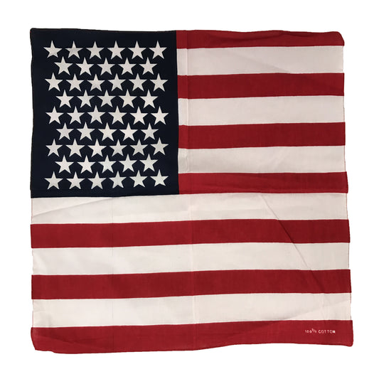 Allgala 12-PC 100% Cotton Premium Bandanas, American Flag