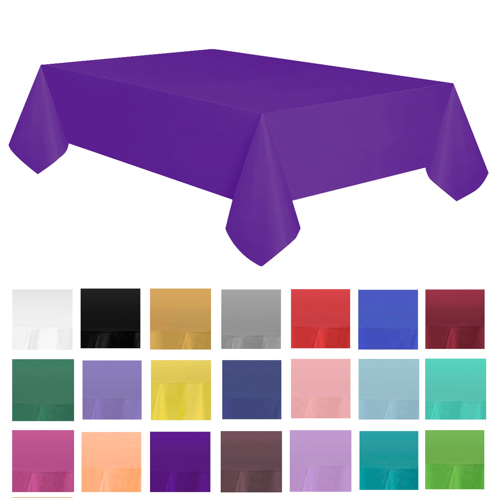 6 Pack Disposable Party Paper Tablecloth 54 X 108 Inches Rectangular Table  Cover