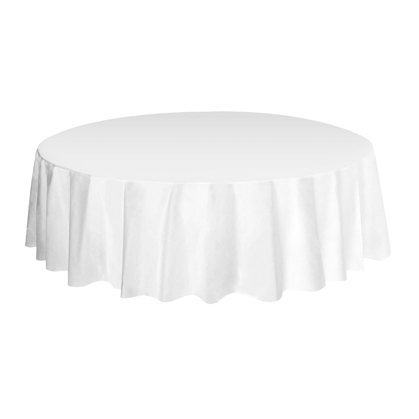 Allgala Table Cover 6-PK Premium Medium Duty Disposable 84" Round Plastic Tablecloth (Various Color Available)